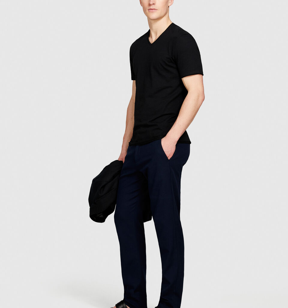 Slim fit t-shirt - men's short sleeve t-shirts - Black | Sisley image number 2